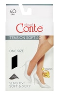 CONTE Tension Soft 40den pusgarās zeķes, Nero, 1pāris