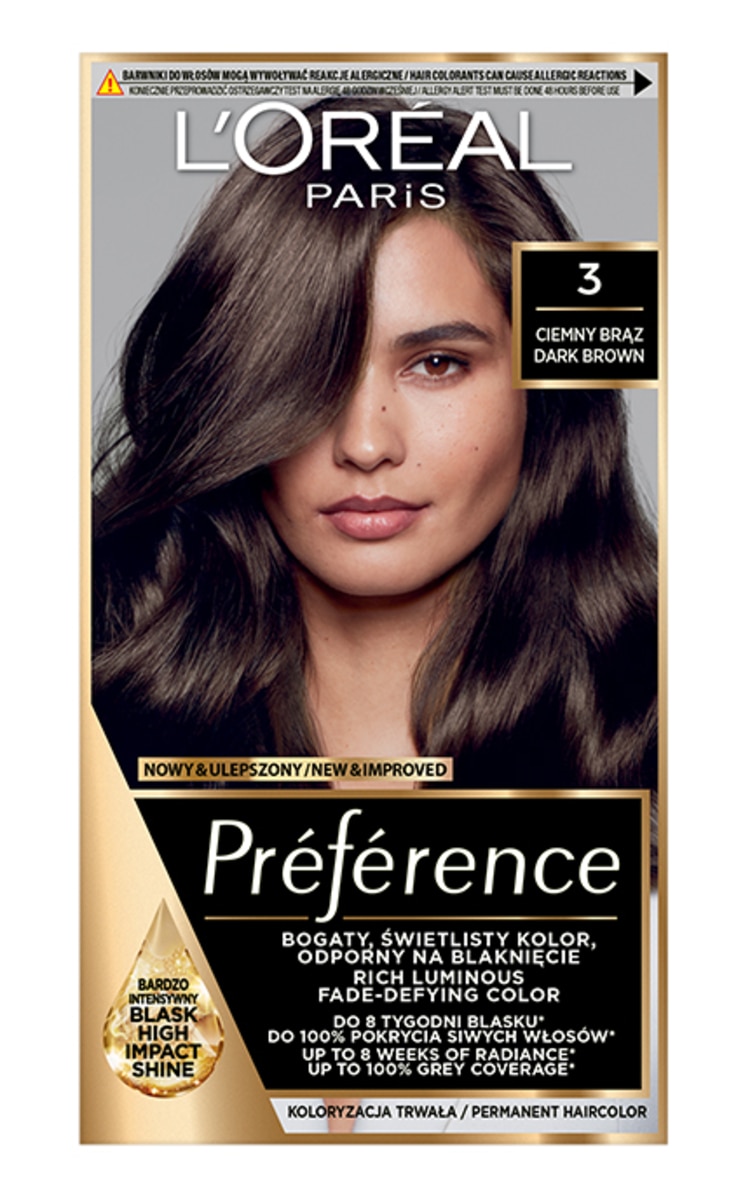 PREFERENCE PREFERENCE Matu krāsa, 3 Dark Brown 1 gab.