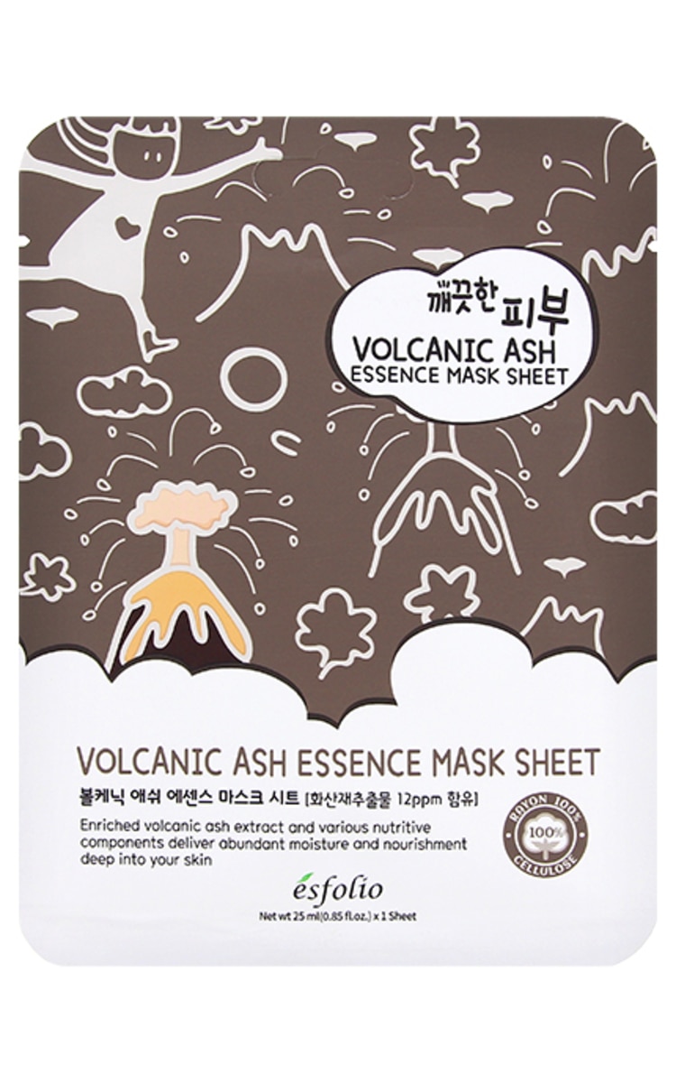 ESFOLIO ESFOLIO Volcanic Ash Essence auduma maska sejai, 25ml 1 gab.