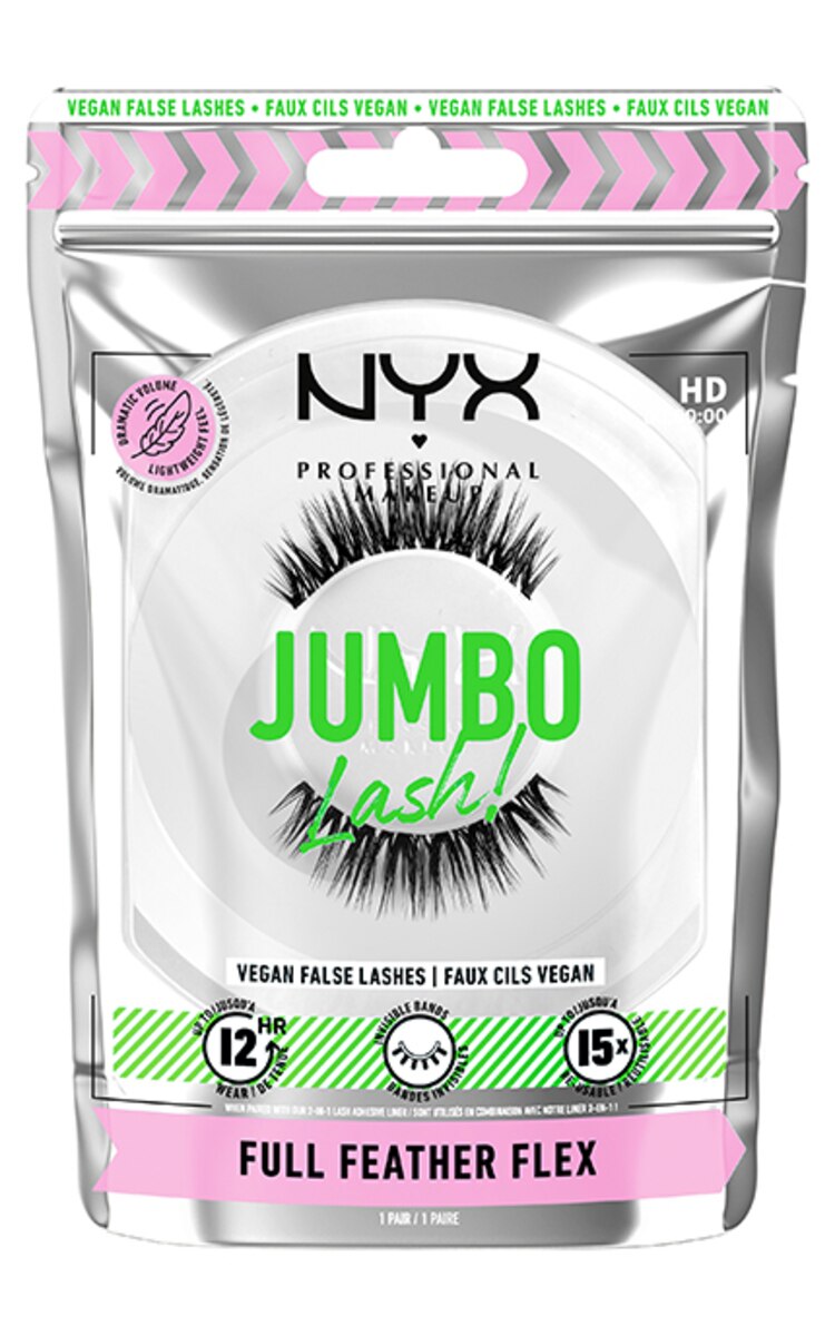 NYX PROFESSIONAL MAKEUP NYX PROFESSIONAL MAKEUP Jumbo Lash! mākslīgās skropstas, 07 Full Feather Flex 1 gab.