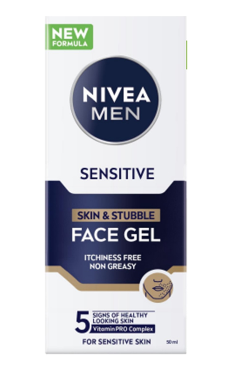 NIVEA MEN NIVEA MEN Sensitive Skin&Stubble mitrinoša želeja bārdai un sejai, 50ml 50 ml