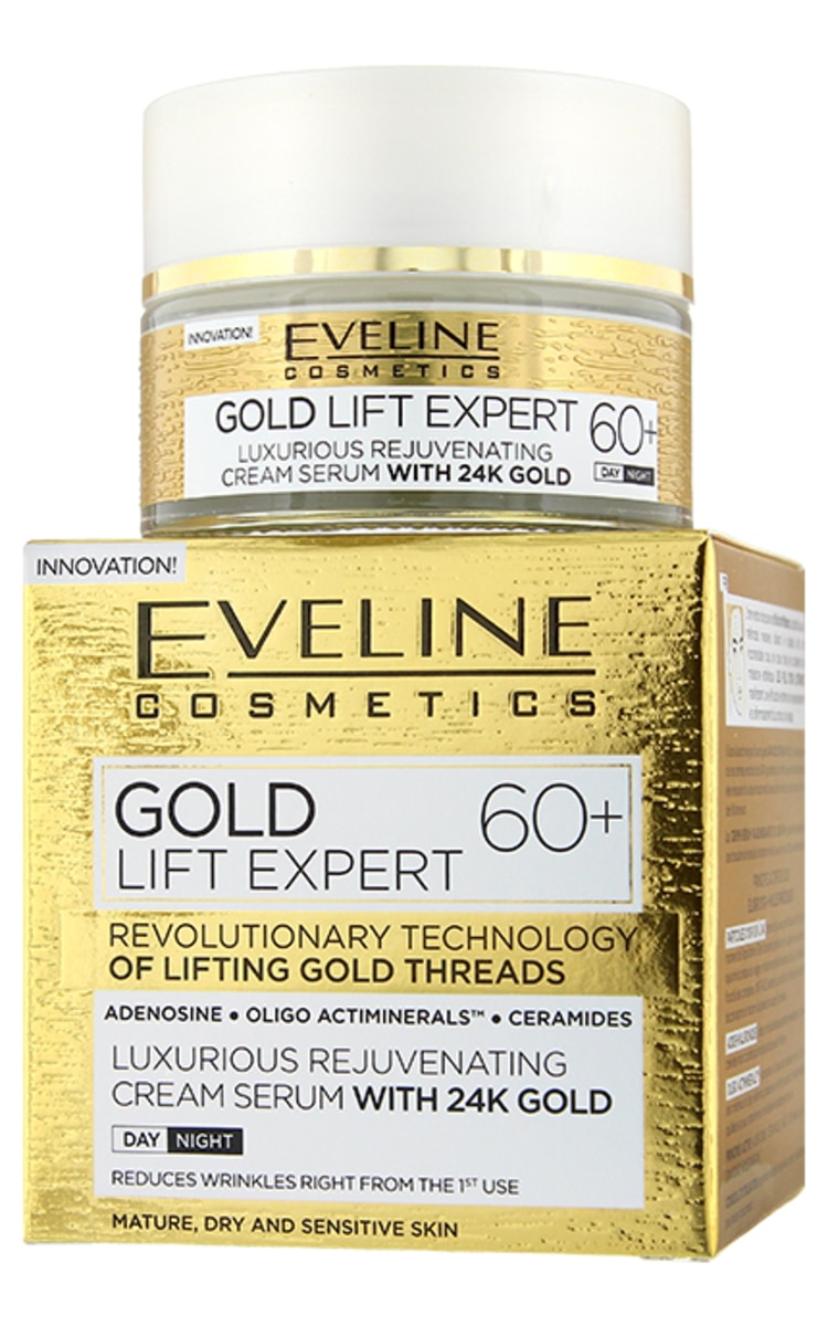 EVELINE EVELINE Cosmetics Gold Lift Expert 60+ oмолаживающий крем дневной и ночной, 50мл