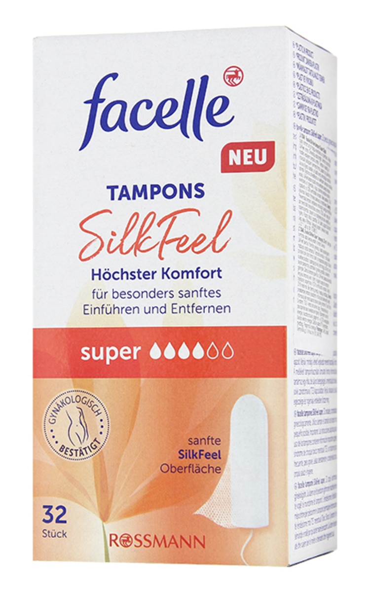 FACELLE FACELLE SilkFeel Comfort Super tamponi, 32gab. 32 gab.