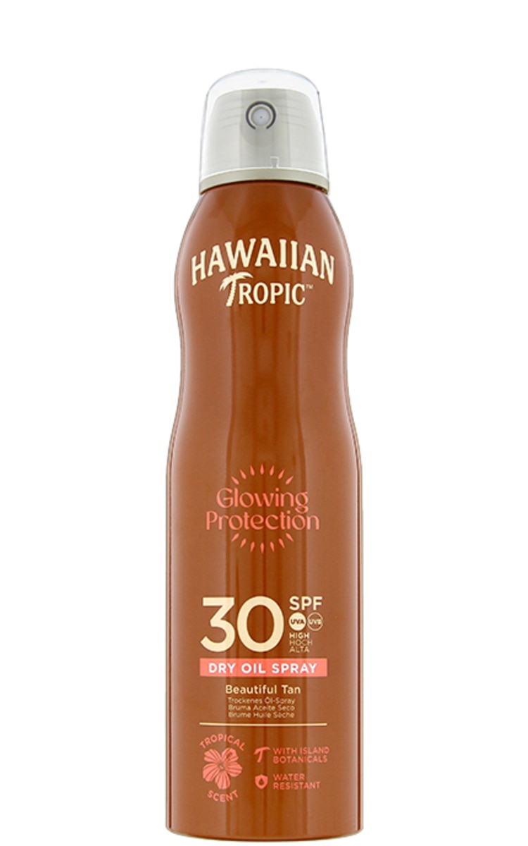 HAWAIIAN TROPIC Glowing Protection SPF30 sauļošanās eļļa, sprejs, 180ml