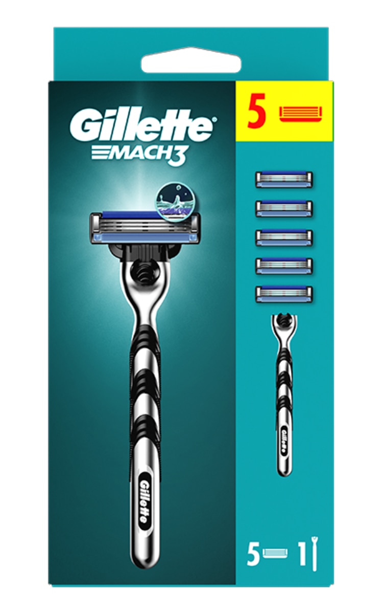 GILLETTE GILLETTE Mach3 мужской бритвенный станок+5 кассеты 5 шт