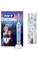 ORAL-B Vitality PRO Frozen bērnu elektriskā zobu birste ar futlāri