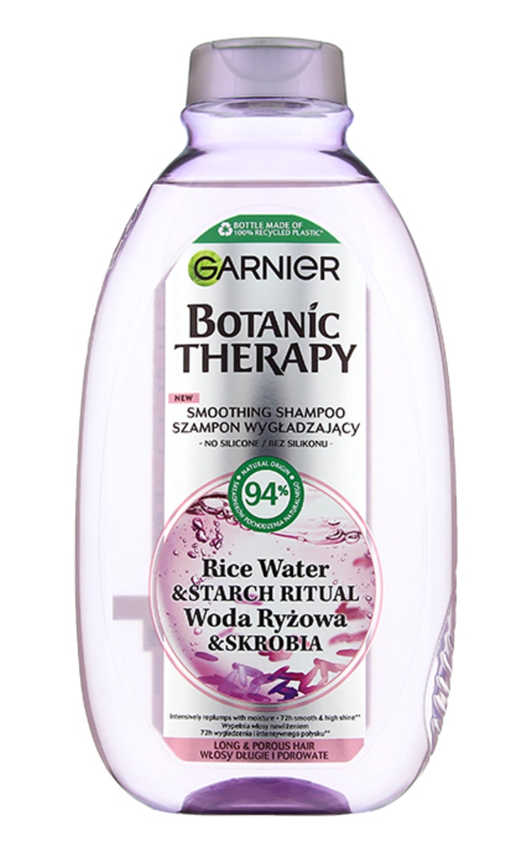 GARNIER BOTANIC THERAPY BOTANIC THERAPY Rice Water & Starch izlīdzinošs šampūns gariem un porainiem matiem, 400ml 400 ml