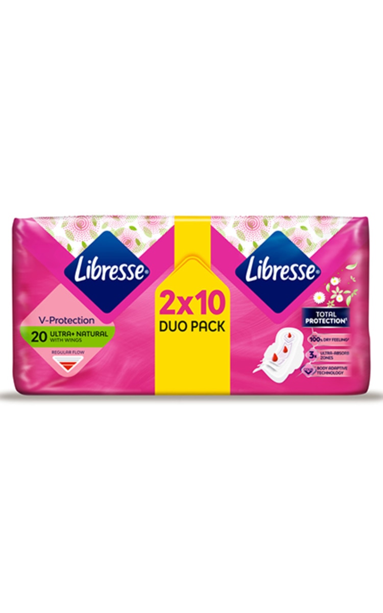 LIBRESSE LIBRESSE V-Protection Ultra+ Natural Duo гигиенические пакеты, 20шт. 20 шт