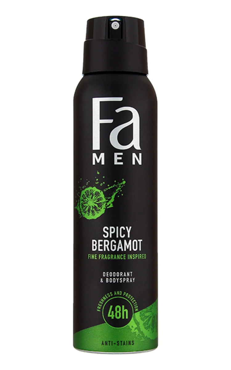 FA FA MEN Spicy Bergamot aerosola dezodorants vīriešiem, 150ml 150 ml