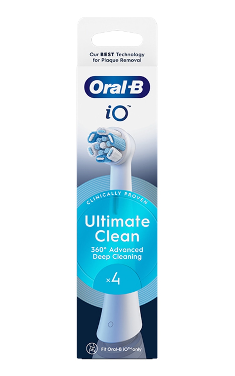 ORAL B ORAL-B iO Ultimate Clean, White, насадка для электрической зубной щетки, 4шт.