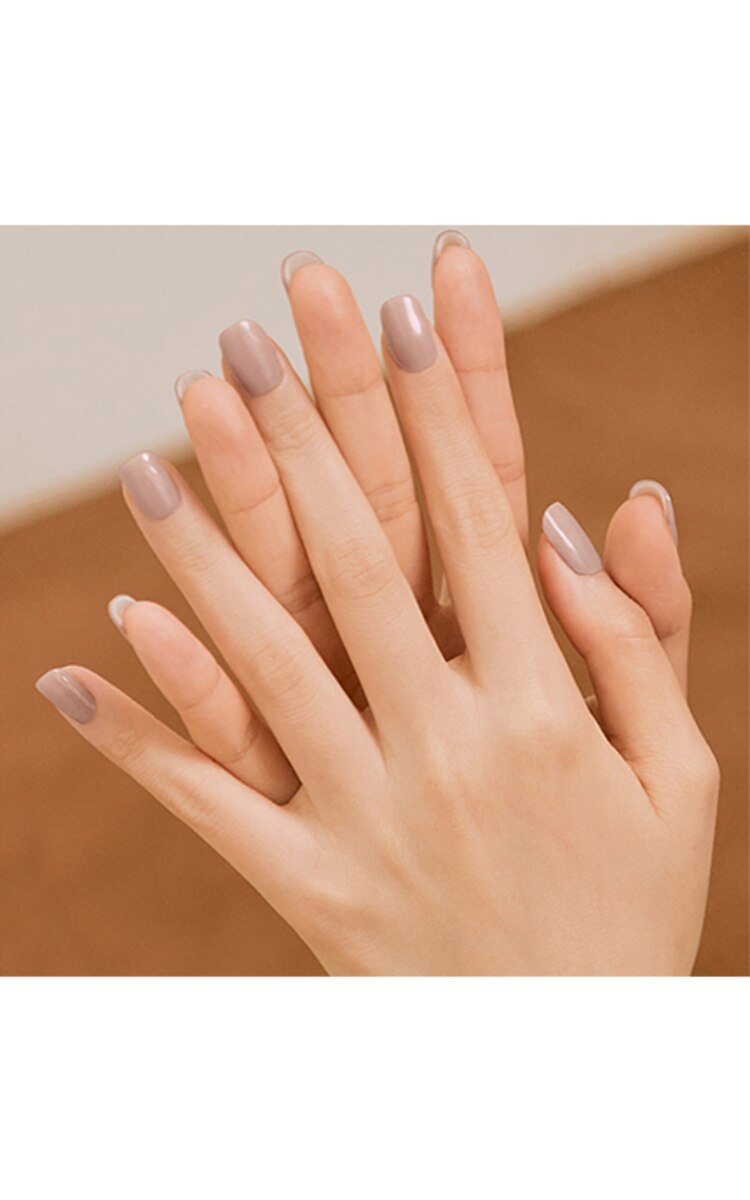 OHORA OHORA Manikīra gela uzlīmju komplekts Semi Cured Gel Nail Strips (N Cream Beige), 30 uzlīmes