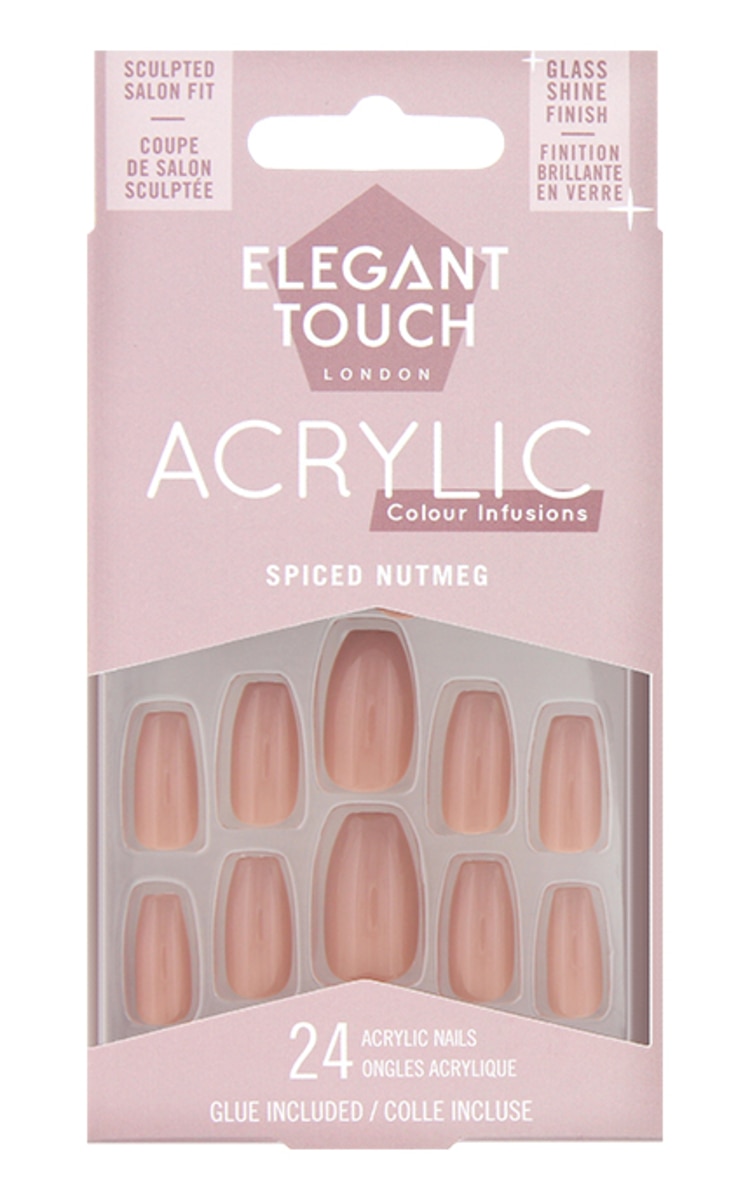 ELEGANT TOUCH ELEGANT TOUCH Acrylic Colour Infusions комплект накладных ногтей, Spiced Nutmeg, 24шт. 1 шт