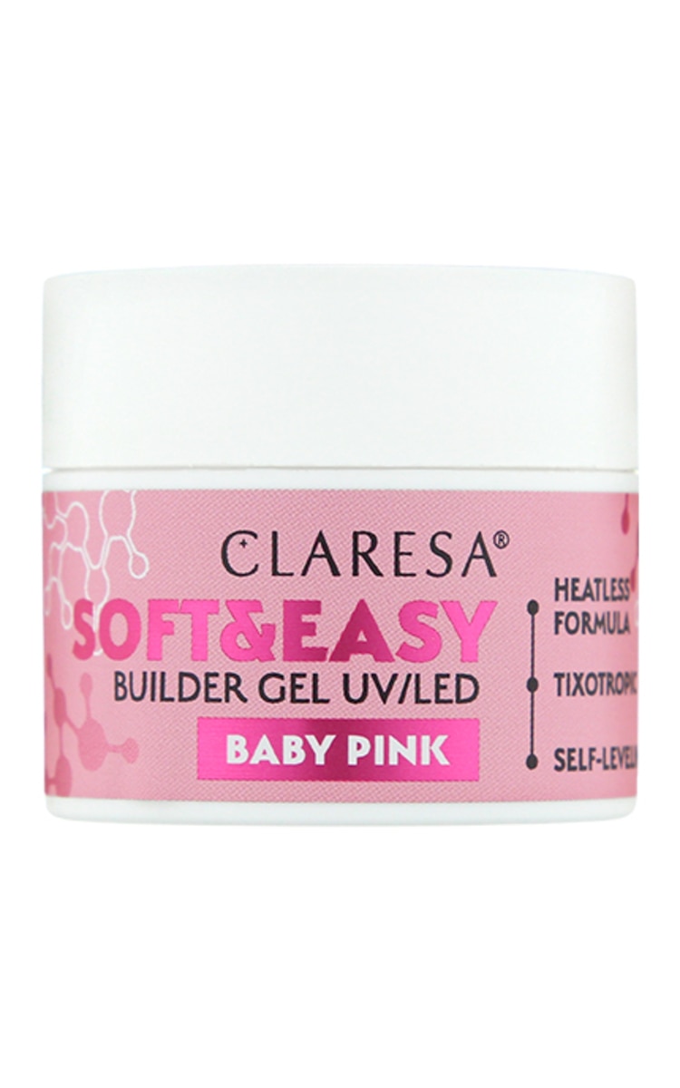 CLARESA CLARESA Soft&Easy Builder Gel UV/LED гель для наращивания ногтей, Baby Pink, 12г Baby Pink