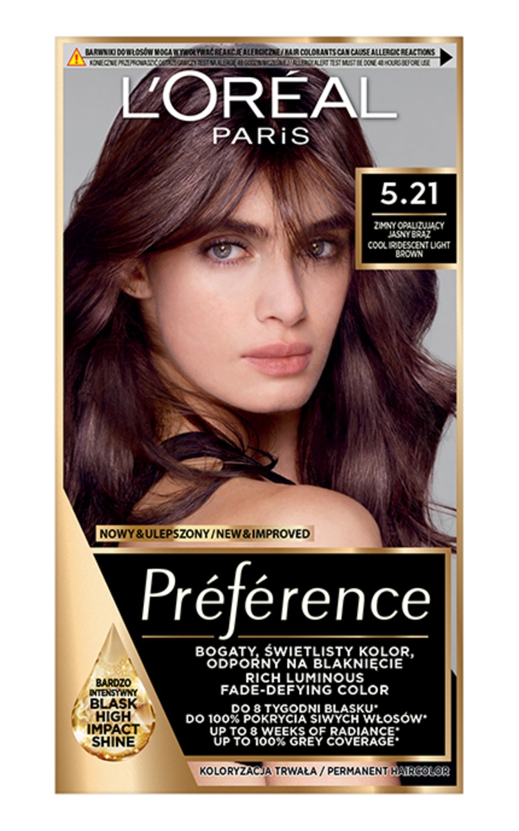 PREFERENCE PREFERENCE Краска для волос, 5.21 Cool Iridescent Light Brown