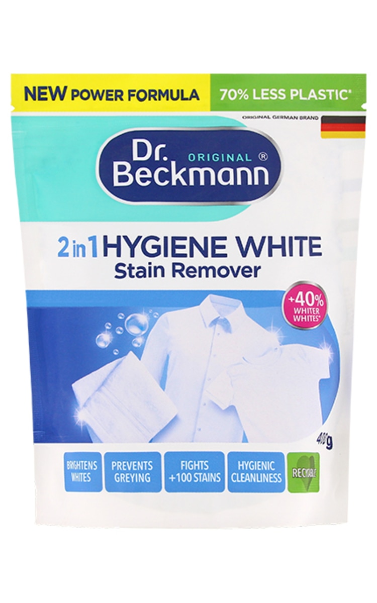 DR.BECKMANN DR.BECKMANN 2in1 Hygiene White higēnisks balinātājs, 400g 400 g