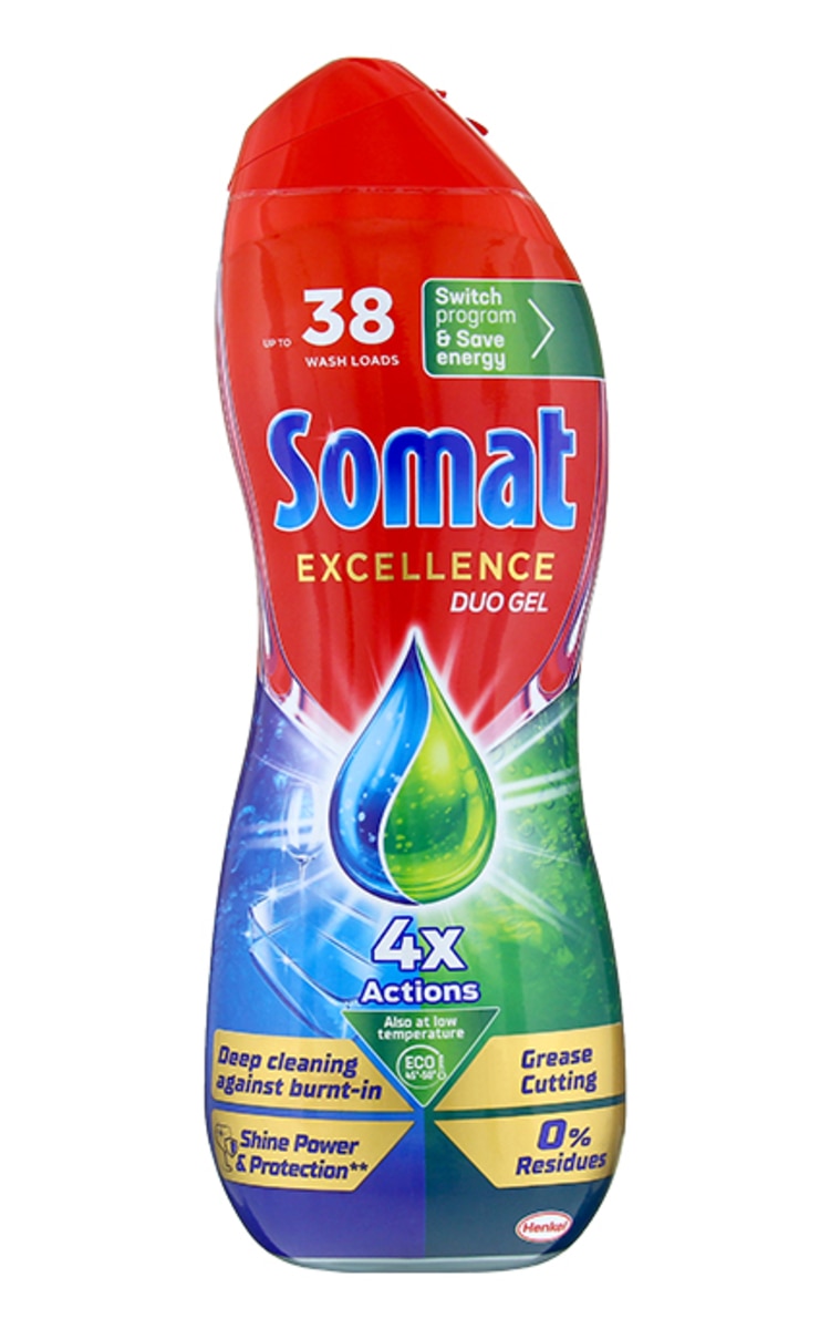 SOMAT SOMAT Excellence Duo Anti-Grease želeja trauku mazgājamām mašīnām, 684ml