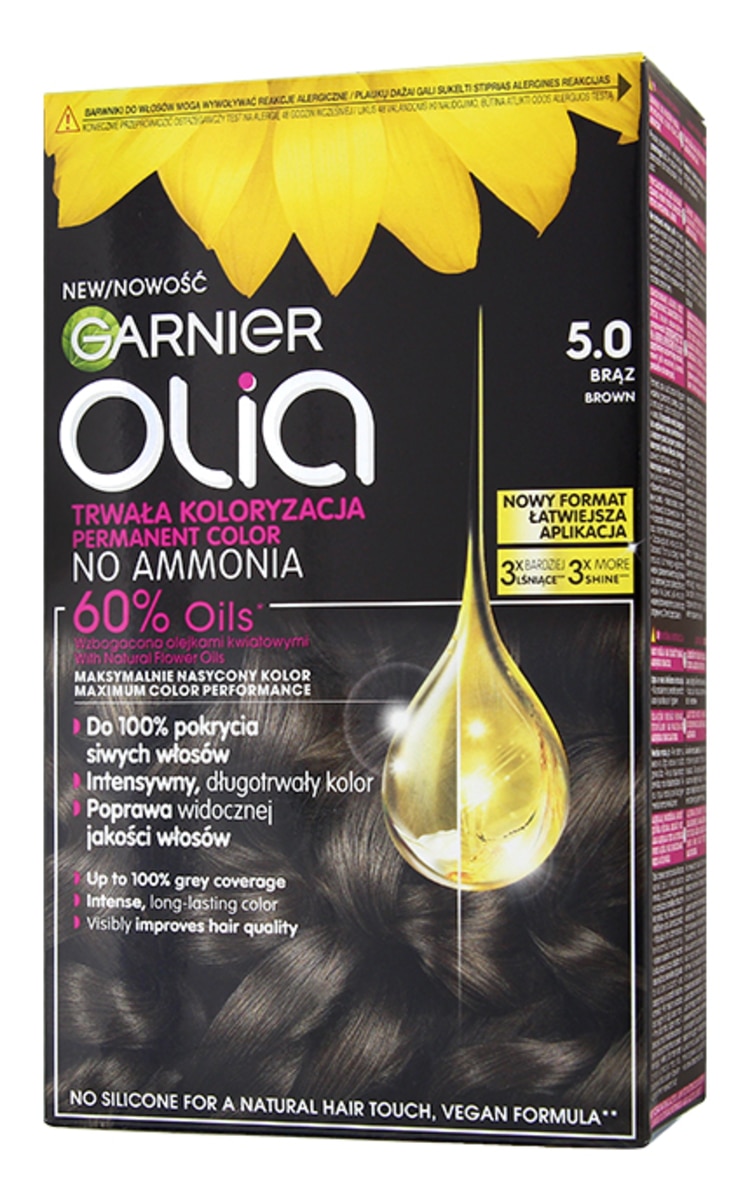 GARNIER OLIA GARNIER OLIA Стойкая краска для волос, 5.0 Brown 1 шт