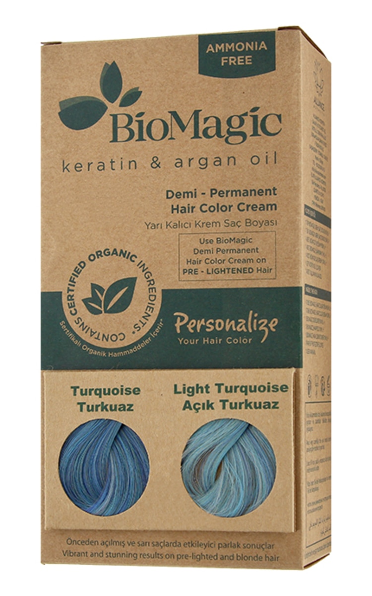 BIOMAGIC BIOMAGIC Стойкая краска для волос, Personalize Turquoise/Light Turquoise 1 шт