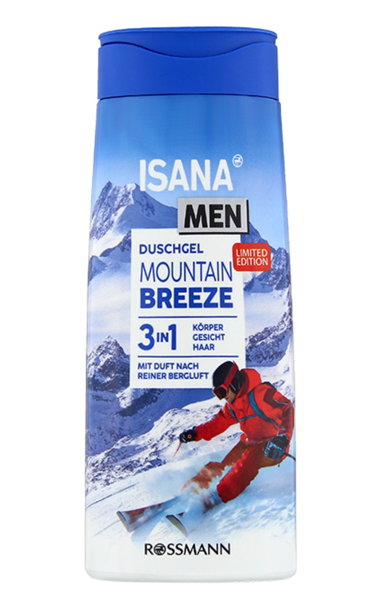 ISANA MEN ISANA MEN Mountain Breeze 3in1 гель для душа для мужчин, 300мл