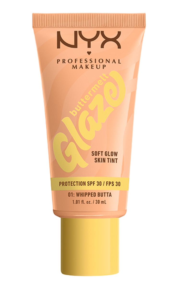 NYX PROFESSIONAL MAKEUP NYX PROFESSIONAL MAKEUP Buttermelt Glaze Soft Glow Skin Tint SPF/FPS 30 tonālais fluīds, 01 Whipped Butta, 30ml Whipped Butta