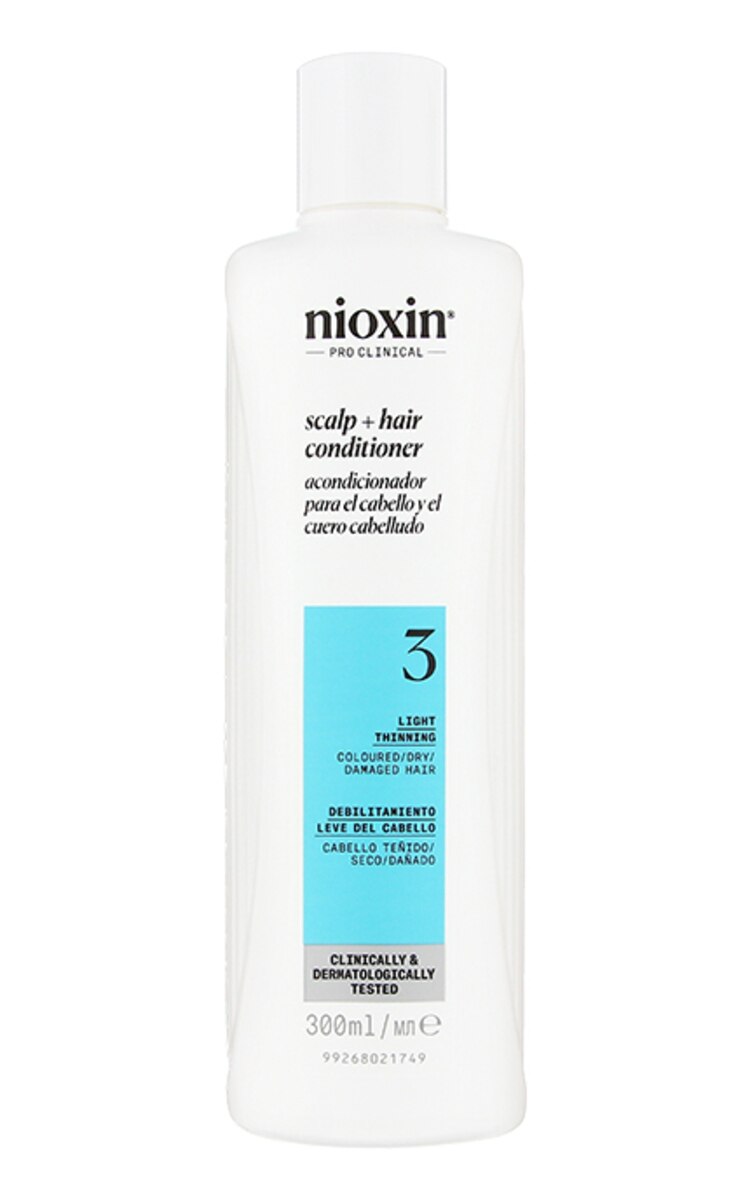 NIOXIN NIOXIN System No.3 kondicionieris krāsotiem matiem ar vieglu tendenci kļūt plānākiem, 300ml