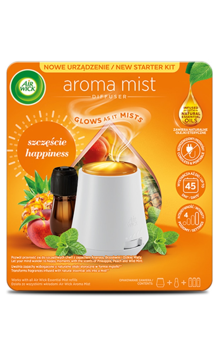 AIR WICK AIR WICK Aroma Mist Complete Kit Happiness automātiskais gaisa atsvaidzinātājs, 20ml 20 ml