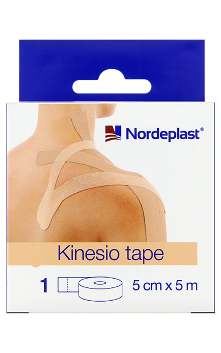 NORDEPLAST Kinezioloģiskais teips 5cm x 5m, bēšs