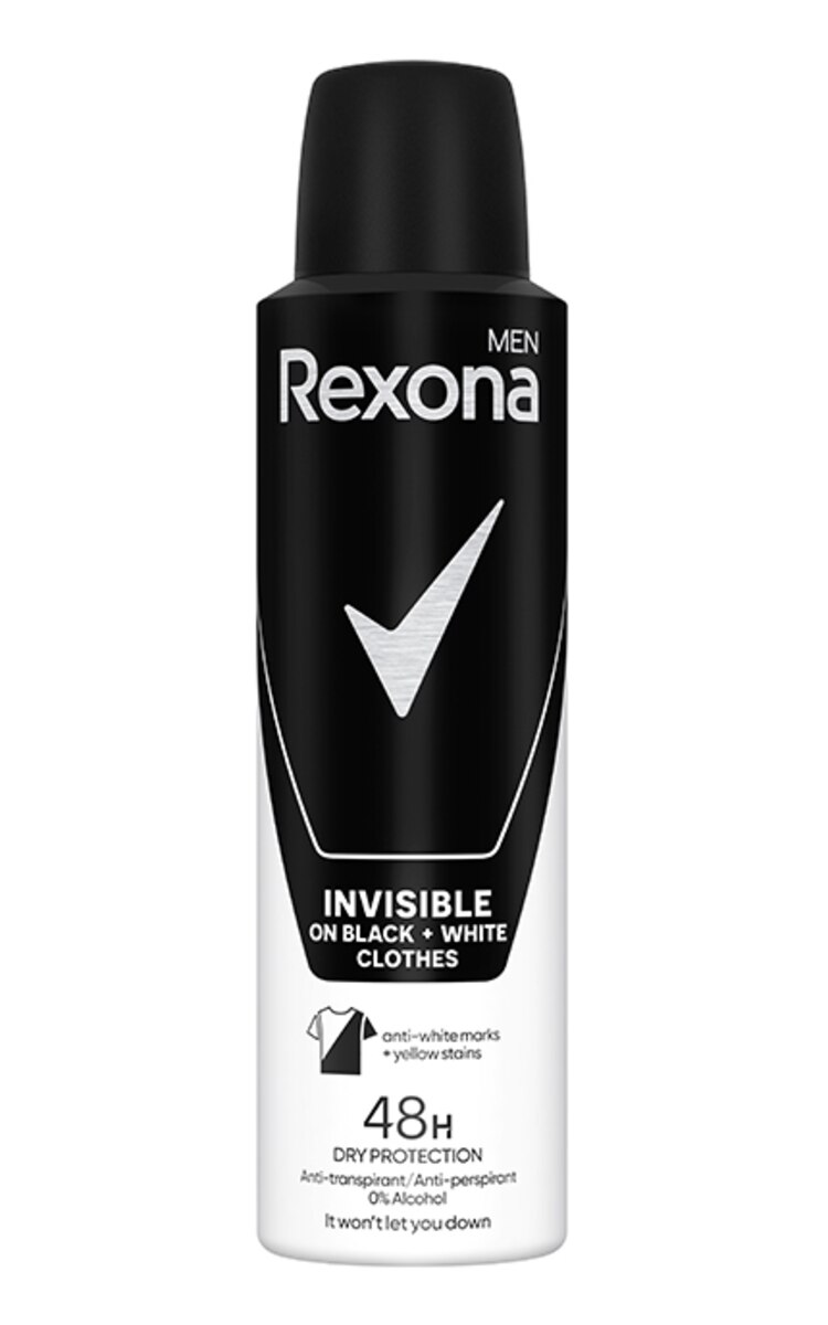 REXONA MEN REXONA MEN Invisible on Black+White Clothes распыляемый антиперспирант, 150мл 150 мл