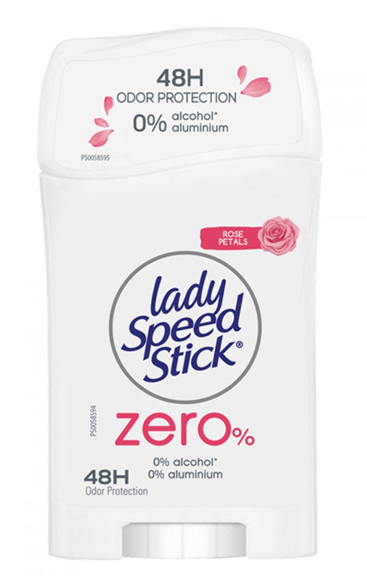 LADY SPEED STICK LADY SPEED STICK Zero% Rose Petals sieviešu dezodorants-zīmulis, 40g