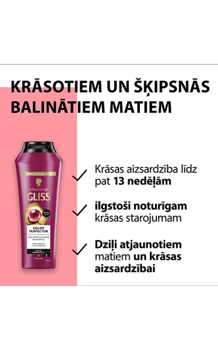 GLISS GLISS Colour Perfector šampūns matiem, 250ml 250 ml