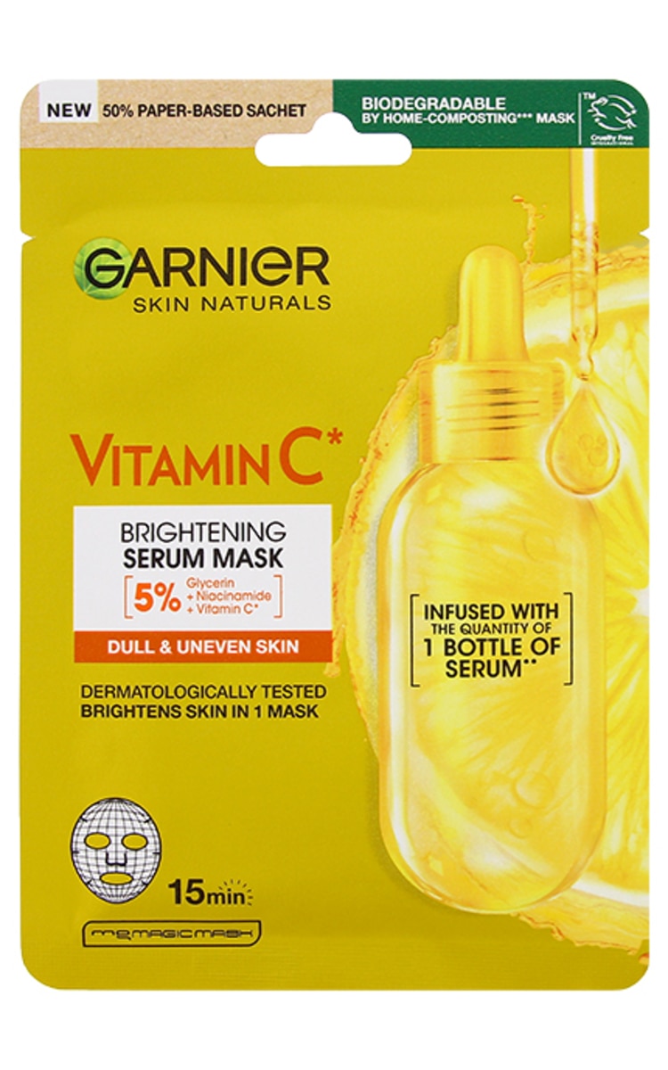 GARNIER GARNIER Vitamin C mitrinoša auduma maska sejai, 28g 1 gab.