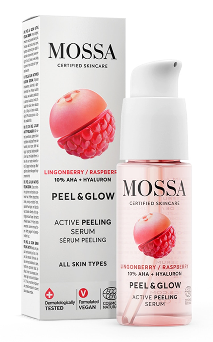 MOSSA MOSSA Peel&Glow aktīvs pīlinga serums sejai, 30ml 30 ml