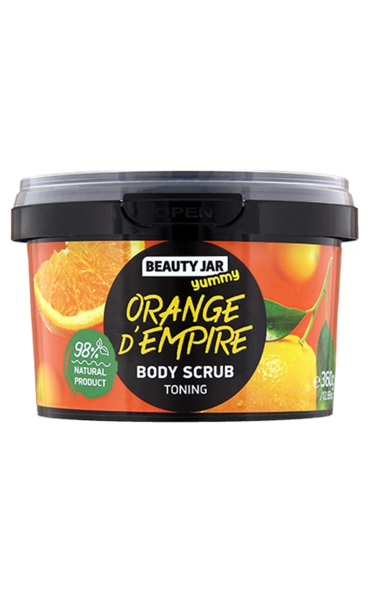 BEAUTY JAR BEAUTY JAR YUMMY skrubis ķermenim ORANGE D'EMPIRE, 360g