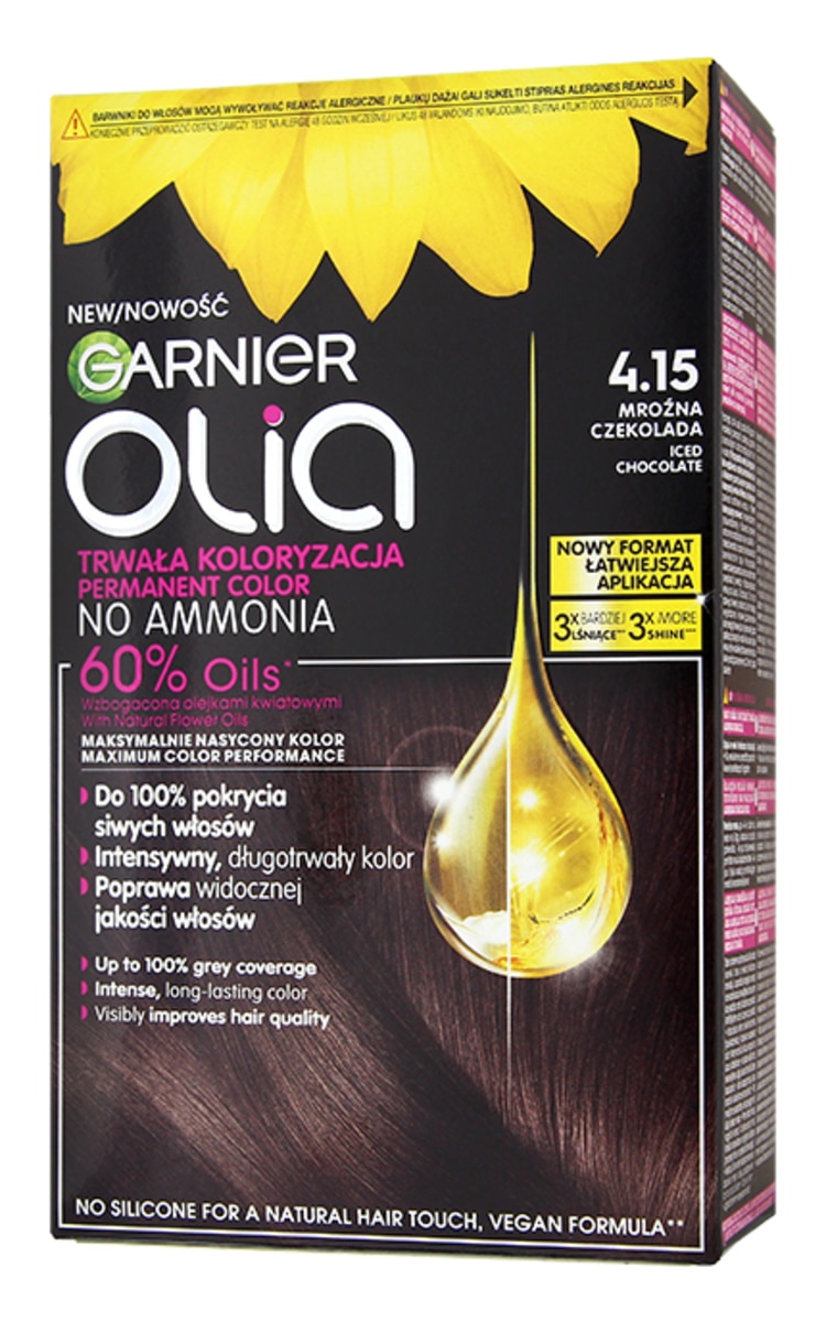 GARNIER OLIA GARNIER OLIA Стойкая краска для волос, 4.15 Iced Chocolate 1 шт