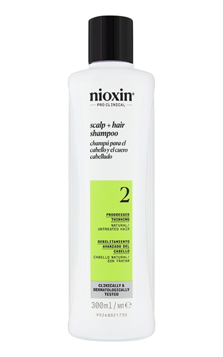 NIOXIN NIOXIN System No.2 šampūns dabiskiem matiem ar progresējošu tendenci kļūt plānākiem, 300ml