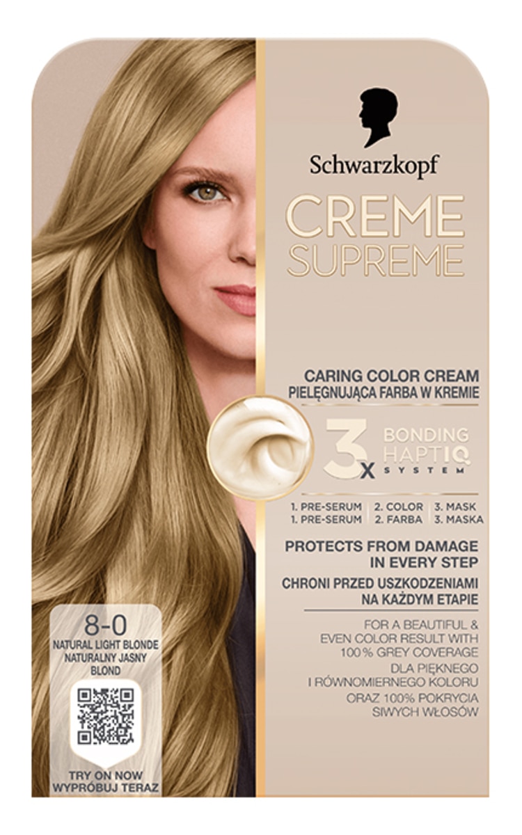 CRÈME SUPREME краска для волос, 8-0 Natural Light Blonde