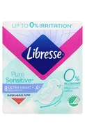 LIBRESSE Pure Sensitive Ultra Night+ Wing higiēniskās paketes, 8gab.