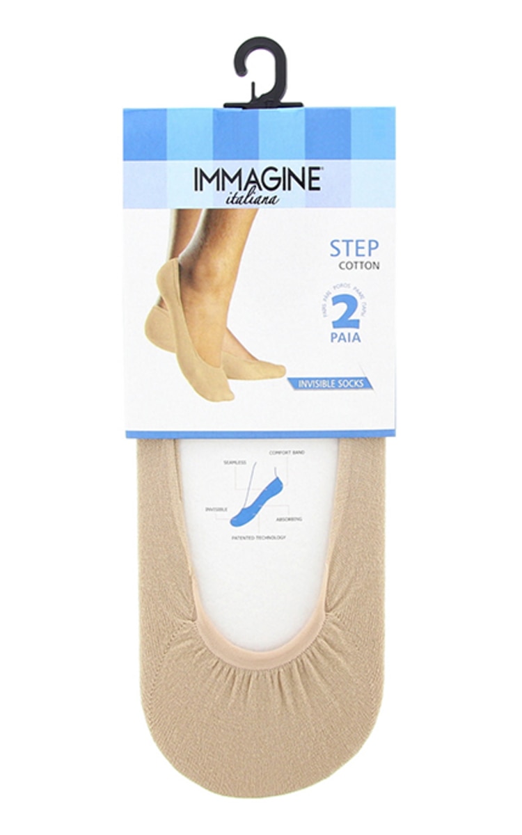 IMMAGINE IMMAGINE Step Cotton женские следки, 35-38 Nature, 2 пары Nature