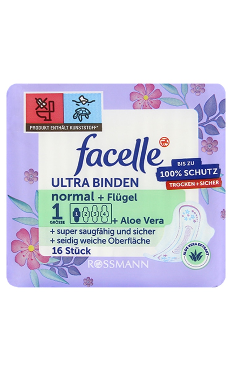 FACELLE FACELLE Ultra Normal+ Aloe Vera гигиенические прокладки, 16шт. 16 шт