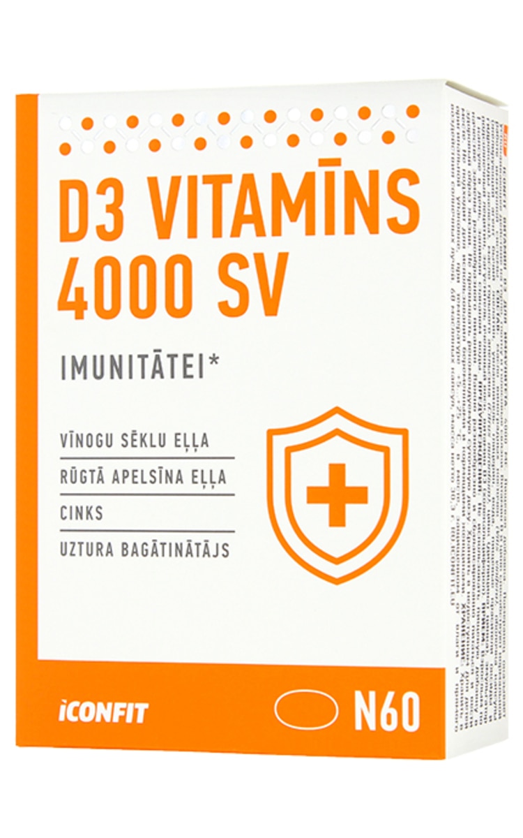 ICONFIT ICONFIT Витамин D3 4000 ME для иммунитета, N60, 60 капсул