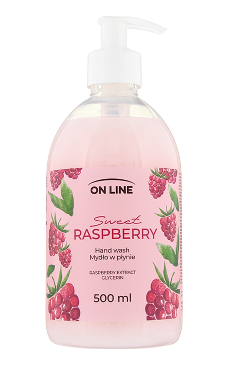 ON LINE ON LINE Šķidrās krēmziepes rokām Sweet Raspberry, 500ml