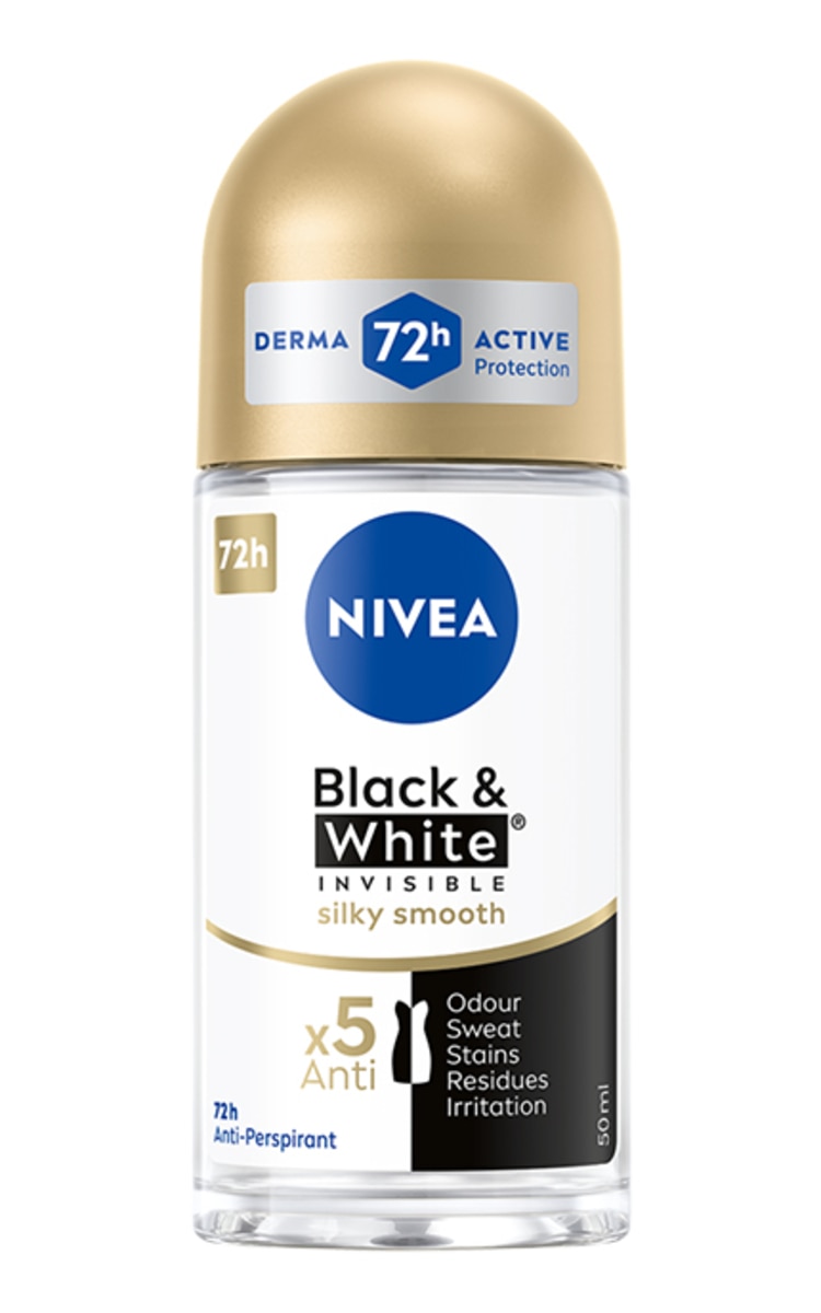 NIVEA NIVEA Black&White Silky Smooth роликовый антиперспирант, 50мл 50 мл