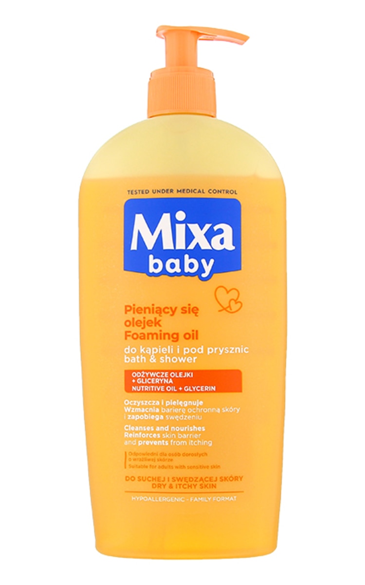 MIXA BABY MIXA BABY Putojoša attīrošā želeja-eļļa, 400ml