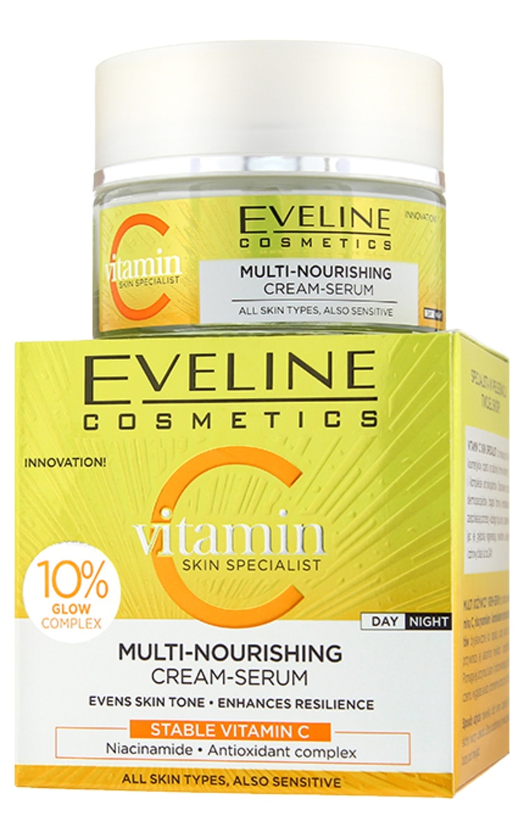 EVELINE EVELINE C Vitamin Skin Specialist multi-barojošs krēmveida serums, dienas un nakts, 50мл