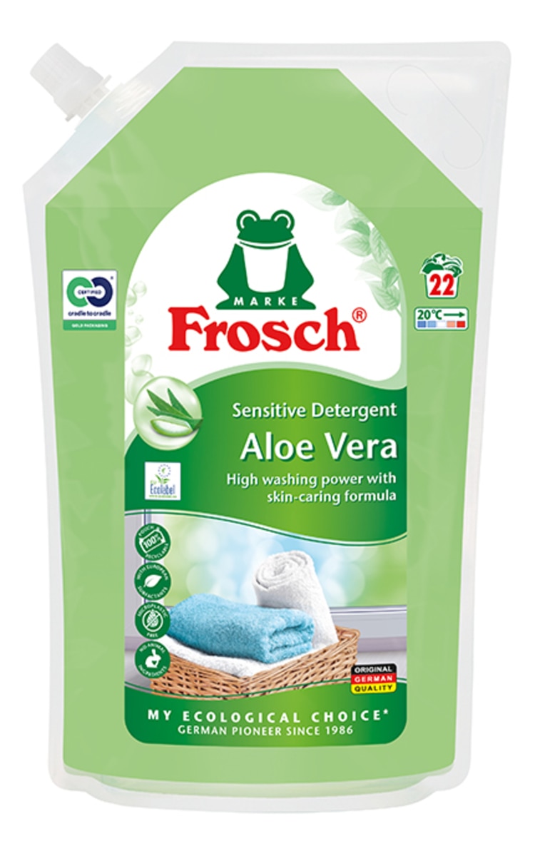 FROSCH FROSCH Sensitive Detergent Aloe Vera veļas mazgāšanas līdzeklis, 1.5l 1500 ml