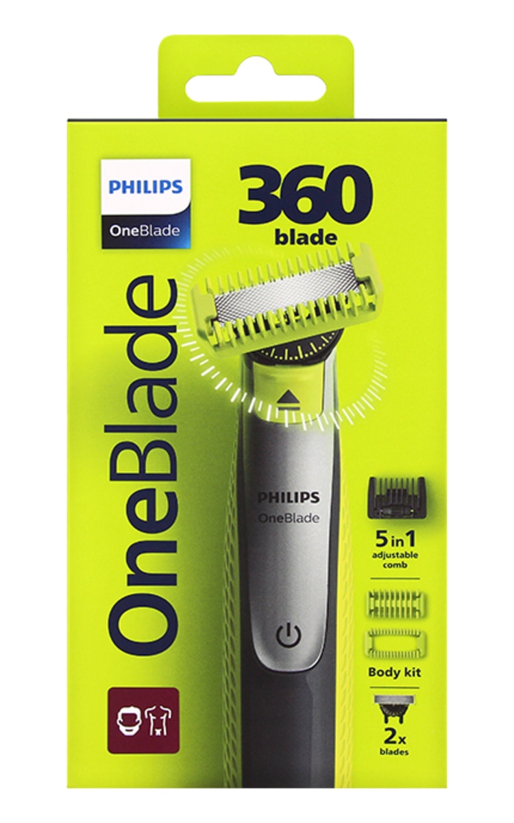 PHILIPS ONEBLADE PHILIPS OneBlade 360 QP2834/23 skuveklis + 1 asmenis (face&body)