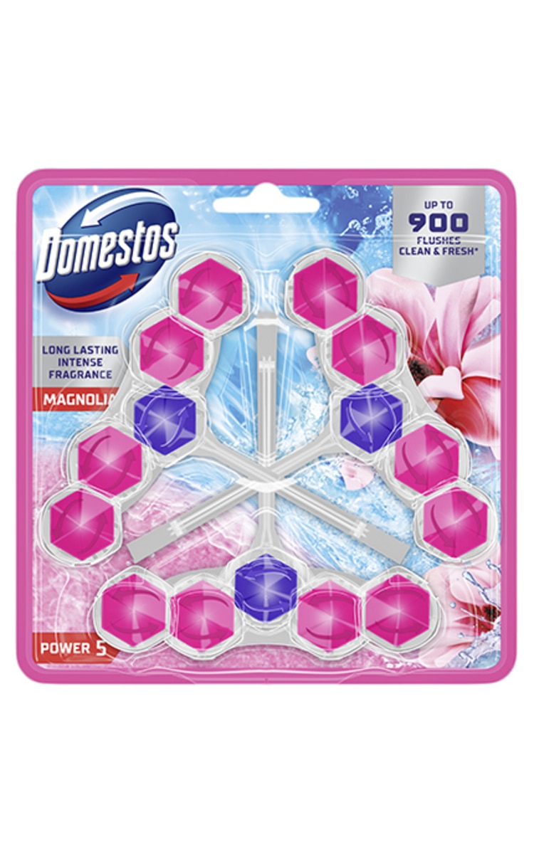 DOMESTOS DOMESTOS Power5 Trio Magnolia tualetes blokss, 3x50g