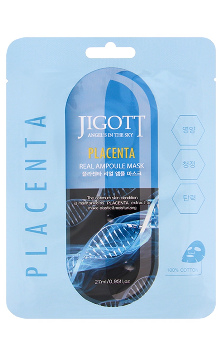 JIGOTT JIGOTT Placenta Real Ampoule Mask тканевая маска для лица, 27мл