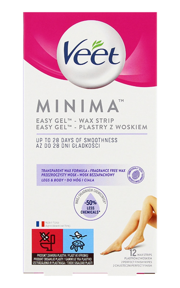 VEET VEET Minima™ Easy Gel™ depilācijas vaska strēmeles ķermenim, 12gab. 12 gab.