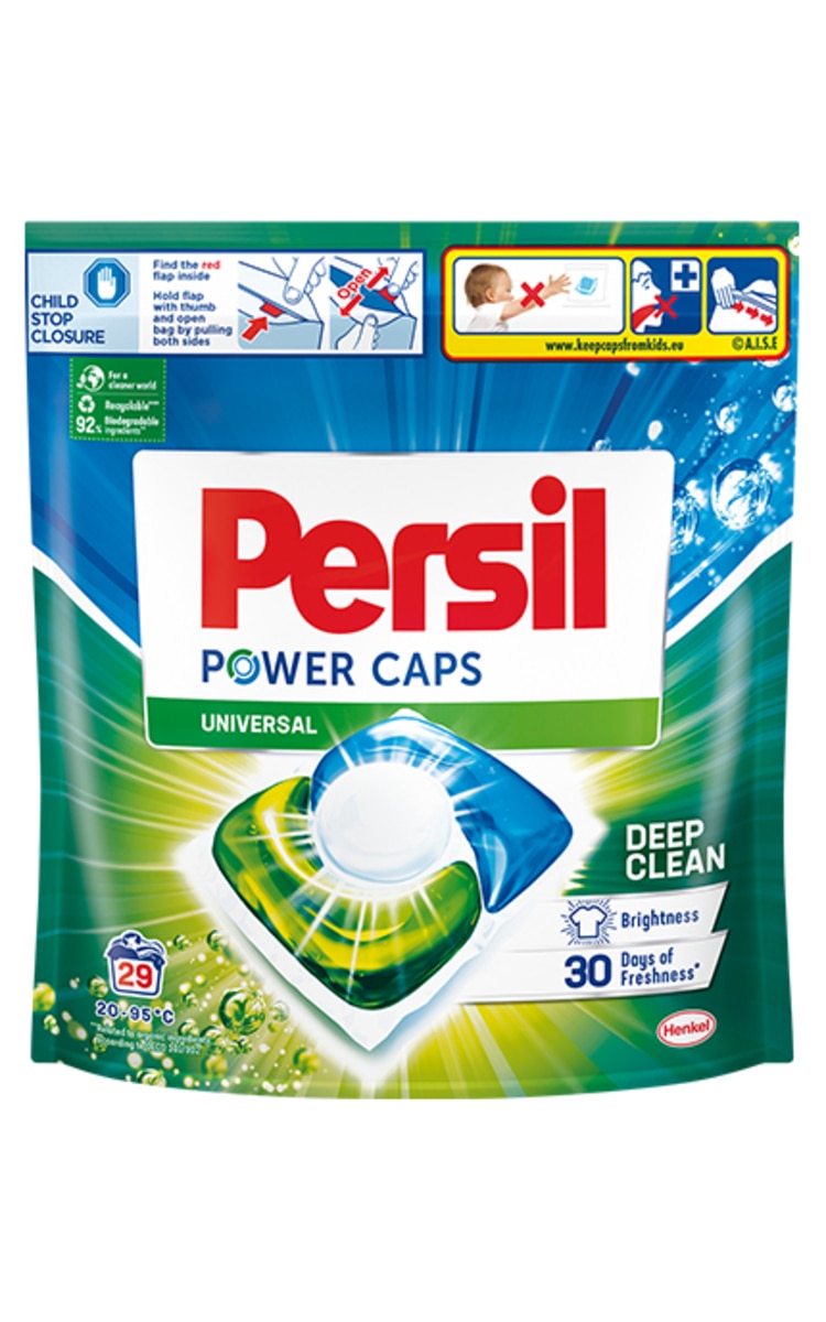 PERSIL PERSIL Power Caps Universal kapsulas veļas mazgāšanai, 29gab.